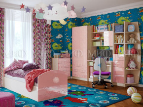 Детская комната Юниор-2 Розовый металлик в Артёмовском - artyomovskij.magazinmebel.ru | фото
