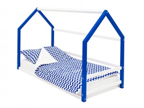 Детская кровать-домик Монтессори Svogen сине-белый в Артёмовском - artyomovskij.magazinmebel.ru | фото