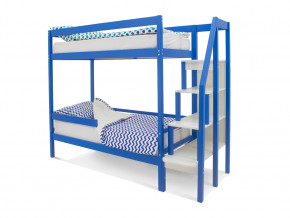 Двухъярусная кровать Svogen с бортиком синий в Артёмовском - artyomovskij.magazinmebel.ru | фото - изображение 1