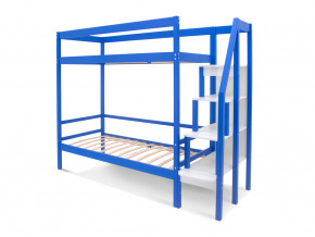 Двухъярусная кровать Svogen с бортиком синий в Артёмовском - artyomovskij.magazinmebel.ru | фото - изображение 2