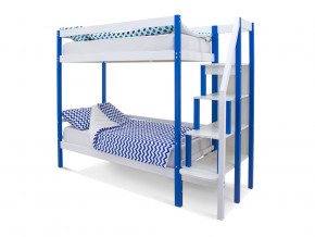 Двухъярусная кровать Svogen сине-белый в Артёмовском - artyomovskij.magazinmebel.ru | фото