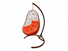 Кокон Овал с ротангом оранжевая подушка в Артёмовском - artyomovskij.magazinmebel.ru | фото