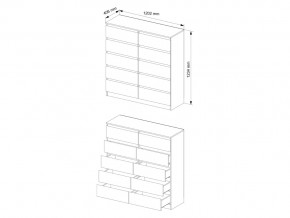 Комод Мори МК1200.10 Белый в Артёмовском - artyomovskij.magazinmebel.ru | фото - изображение 3