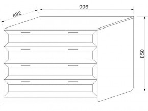 Комод с 4-мя ящиками в Артёмовском - artyomovskij.magazinmebel.ru | фото