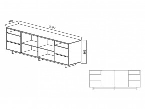 Комодино Moderno-2200 Ф6 в Артёмовском - artyomovskij.magazinmebel.ru | фото - изображение 4