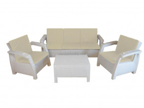 Комплект уличной мебели Yalta Premium Terrace Triple Set белый в Артёмовском - artyomovskij.magazinmebel.ru | фото - изображение 1