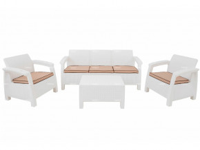 Комплект уличной мебели Yalta Terrace Triple Set белый в Артёмовском - artyomovskij.magazinmebel.ru | фото