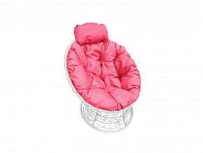 Кресло Папасан мини с ротангом розовая подушка в Артёмовском - artyomovskij.magazinmebel.ru | фото