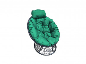 Кресло Папасан мини с ротангом зелёная подушка в Артёмовском - artyomovskij.magazinmebel.ru | фото