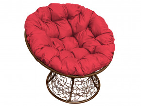 Кресло Папасан с ротангом красная подушка в Артёмовском - artyomovskij.magazinmebel.ru | фото