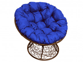 Кресло Папасан с ротангом синяя подушка в Артёмовском - artyomovskij.magazinmebel.ru | фото - изображение 1