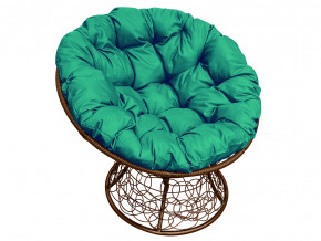 Кресло Папасан с ротангом зелёная подушка в Артёмовском - artyomovskij.magazinmebel.ru | фото - изображение 1