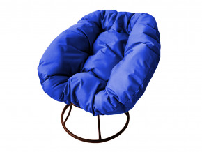 Кресло Пончик без ротанга синяя подушка в Артёмовском - artyomovskij.magazinmebel.ru | фото