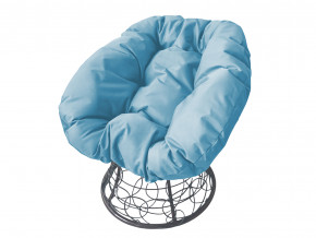 Кресло Пончик с ротангом голубая подушка в Артёмовском - artyomovskij.magazinmebel.ru | фото - изображение 1