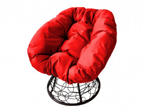 Кресло Пончик с ротангом красная подушка в Артёмовском - artyomovskij.magazinmebel.ru | фото - изображение 1