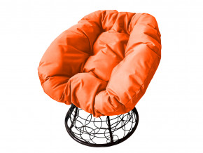 Кресло Пончик с ротангом оранжевая подушка в Артёмовском - artyomovskij.magazinmebel.ru | фото