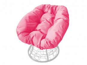 Кресло Пончик с ротангом розовая подушка в Артёмовском - artyomovskij.magazinmebel.ru | фото
