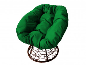Кресло Пончик с ротангом зелёная подушка в Артёмовском - artyomovskij.magazinmebel.ru | фото