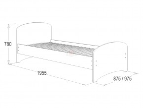 Кровать-4 одинарная 900*1900 венге в Артёмовском - artyomovskij.magazinmebel.ru | фото - изображение 2