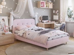 Кровать 900 Лео велюр нежно-розовый в Артёмовском - artyomovskij.magazinmebel.ru | фото - изображение 4