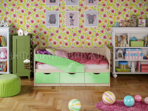 Кровать Бабочки 1800 Салатовый металлик в Артёмовском - artyomovskij.magazinmebel.ru | фото - изображение 1