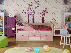Кровать Дельфин-1 1600 Розовый металлик в Артёмовском - artyomovskij.magazinmebel.ru | фото