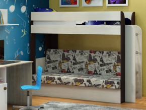 Кровать двухъярусная Карамель 75 венге ткань биг бен в Артёмовском - artyomovskij.magazinmebel.ru | фото - изображение 1