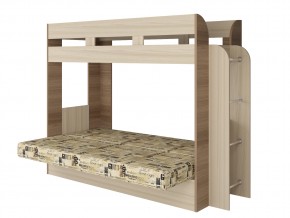 Кровать двухъярусная Карамель 75 венге ткань савана в Артёмовском - artyomovskij.magazinmebel.ru | фото - изображение 2