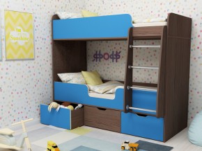 Кровать двухъярусная Малыш двойняшка бодега-голубой в Артёмовском - artyomovskij.magazinmebel.ru | фото