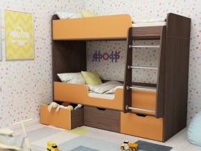 Кровать двухъярусная Малыш двойняшка бодега-оранжевый в Артёмовском - artyomovskij.magazinmebel.ru | фото - изображение 1