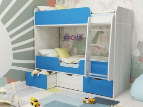 Кровать двухъярусная Малыш двойняшка винтерберг-голубой в Артёмовском - artyomovskij.magazinmebel.ru | фото - изображение 1