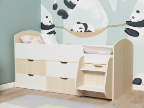 Кровать Малыш-7 Дуб-Белое дерево в Артёмовском - artyomovskij.magazinmebel.ru | фото