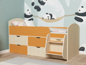 Кровать Малыш-7 Дуб-Оранжевый в Артёмовском - artyomovskij.magazinmebel.ru | фото - изображение 1