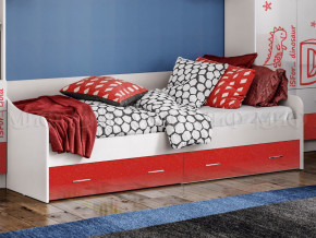 Кровать с ящиками Вега Алфавит Красный в Артёмовском - artyomovskij.magazinmebel.ru | фото