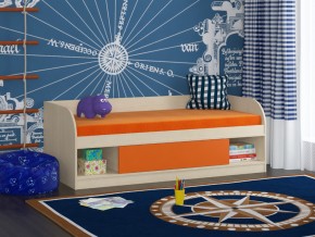 Кровать Соня 4 дуб молочный-оранжевый в Артёмовском - artyomovskij.magazinmebel.ru | фото - изображение 1