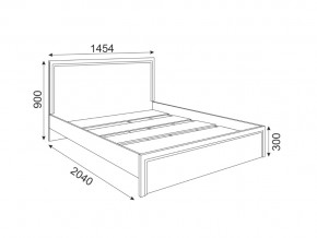 Кровать стандарт с настилом 1400 Беатрис модуль 16 Орех гепланкт в Артёмовском - artyomovskij.magazinmebel.ru | фото - изображение 2