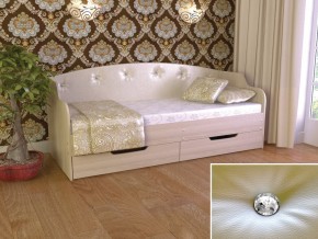 Кровать Юниор Тип 2 шимо светлый, белый перламутр 900х2000 в Артёмовском - artyomovskij.magazinmebel.ru | фото - изображение 1