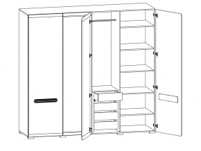 Шкаф 205-SZF2D2L/21/22 Ацтека белый в Артёмовском - artyomovskij.magazinmebel.ru | фото - изображение 2